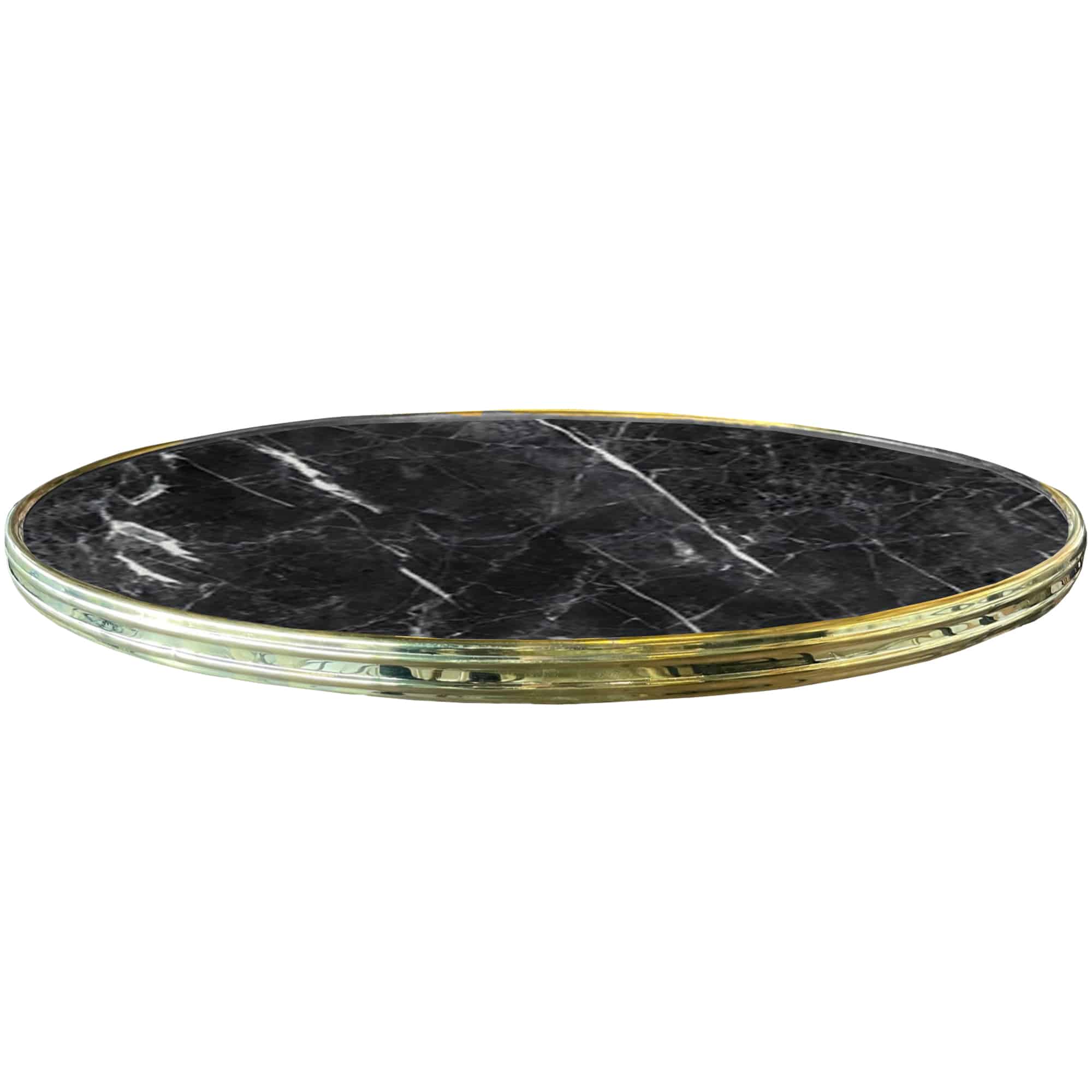 Terrastafelblad Black Marble Messing